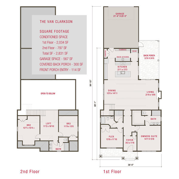 Farmhouse Floor Plan - Other Floor Plan #461-94