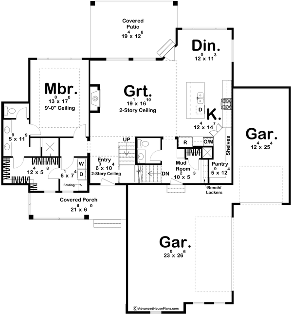 Dream House Plan - Traditional Floor Plan - Main Floor Plan #455-614