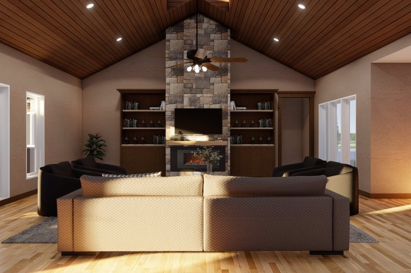 Dream House Plan - Interior - Family Room 3 for Mediterranean House Plan #923-337 - 3 bed, 2.5 bath