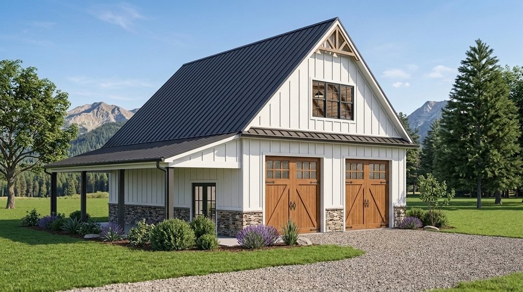 Exterior - Front Elevation 2 for Country House Plan #1064-308 - 1 bed, 1 bath
