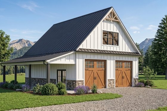 Garage Plan with Studio