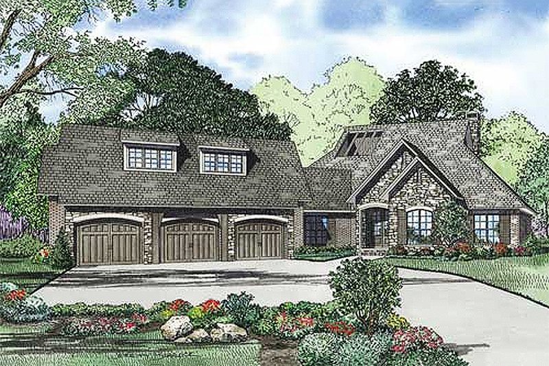 Home Plan - Traditional Exterior - Front Elevation Plan #17-2385