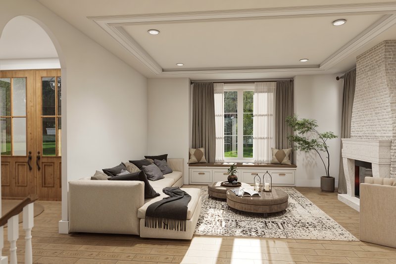Architectural House Design - Interior - Family Room for European House Plan #23-1020 - 2 bed, 1 bath