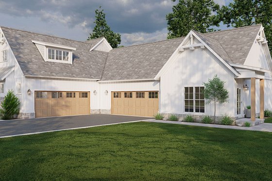 Exterior - Front Elevation 3 for Craftsman House Plan #923-308 - 5 bed, 3 bath
