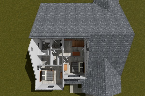 House Blueprint - Farmhouse Floor Plan - Upper Floor Plan #513-2379