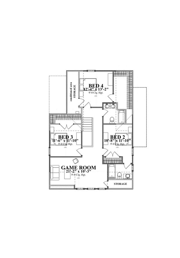 Traditional Floor Plan - Other Floor Plan #63-374