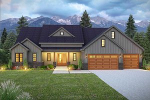 Home Plan - Exterior - Front Elevation for Country House Plan #932-1442 - 4 bed, 4.5 bath