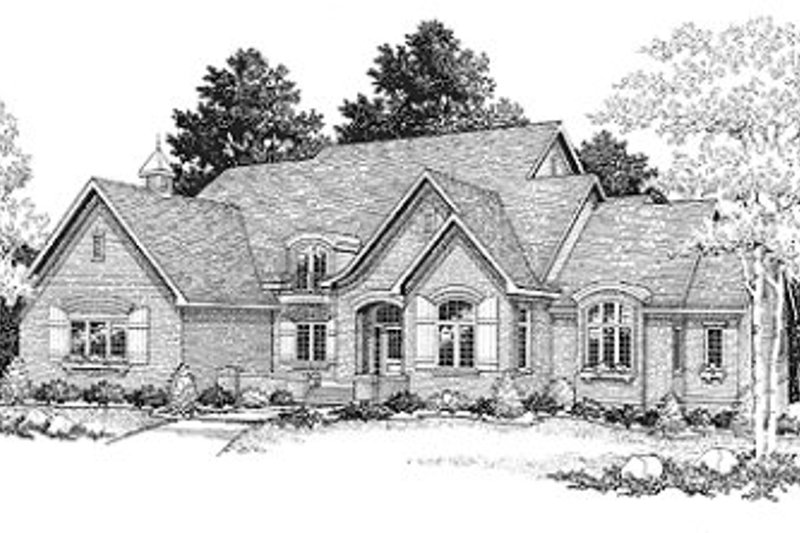Dream House Plan - European Exterior - Front Elevation Plan #70-518