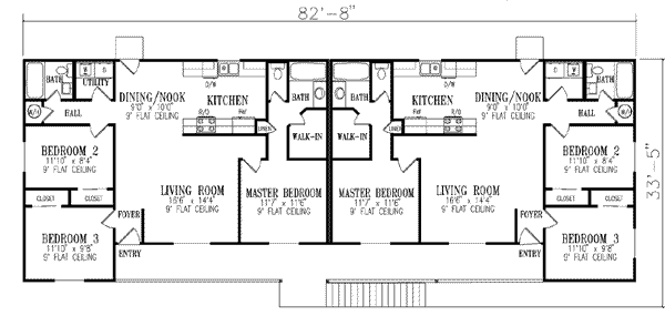 House Blueprint - Traditional Floor Plan - Main Floor Plan #1-916
