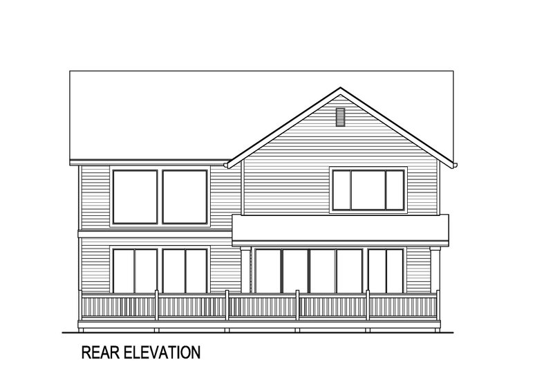 Architectural House Design - Exterior - Rear Elevation for Farmhouse House Plan #569-49 - 4 bed, 3 bath