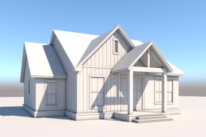 Exterior - Front Elevation 3 for Traditional House Plan #430-320 - 2 bed, 2 bath