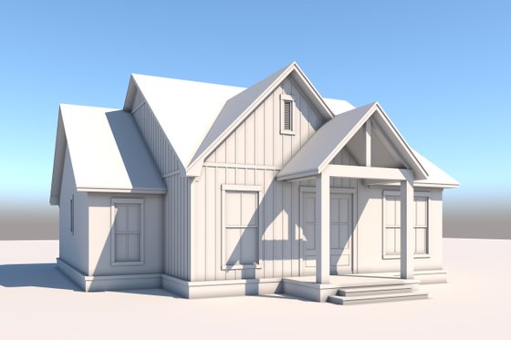 Exterior - Front Elevation 3 for Traditional House Plan #430-320 - 2 bed, 2 bath