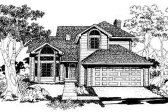 Exterior - Front Elevation for Traditional House Plan #303-101 - 3 bed, 2.5 bath
