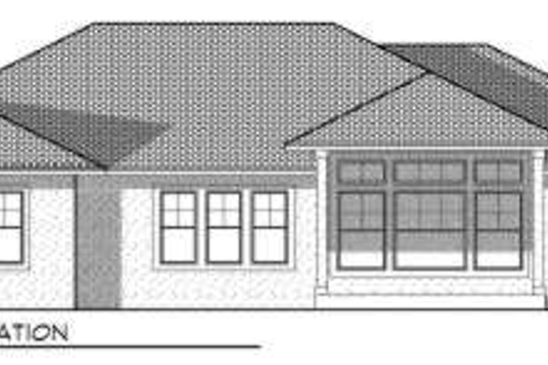 Home Plan - Exterior - Rear Elevation for Mediterranean House Plan #70-718 - 3 bed, 3 bath