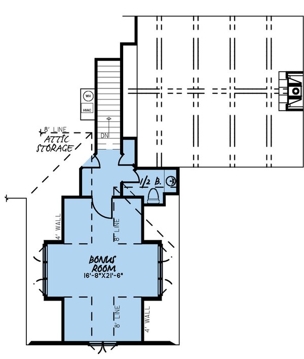 Architectural House Design - Farmhouse Floor Plan - Upper Floor Plan #923-181