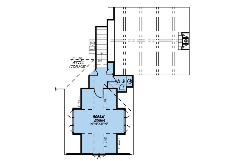 House Plan Design - Floor Plan - Upper Floor for Farmhouse House Plan #923-181 - 4 bed, 2.5 bath