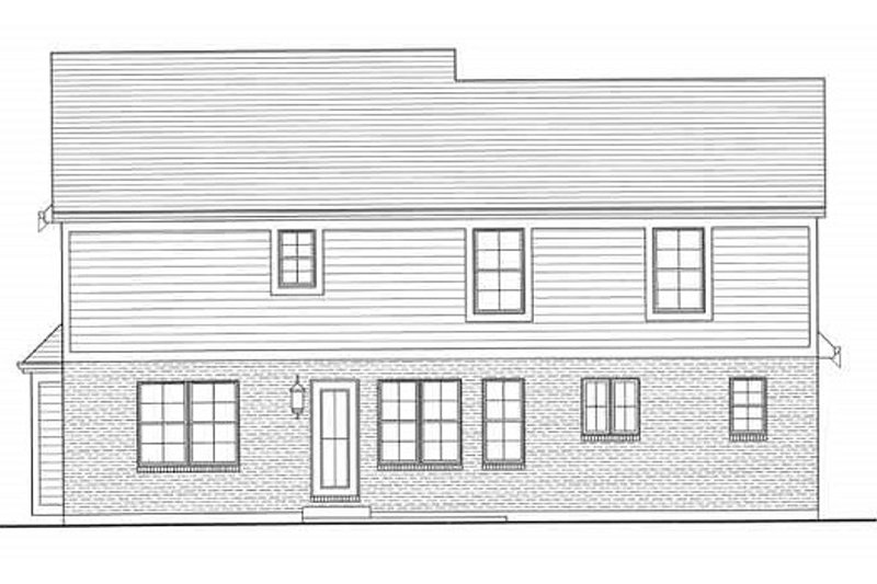 Dream House Plan - Exterior - Rear Elevation for Traditional House Plan #46-495 - 4 bed, 2.5 bath