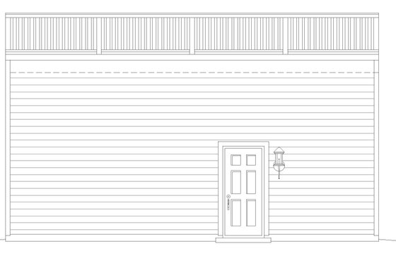 Exterior - Rear Elevation for Contemporary House Plan #932-52, 0 bath