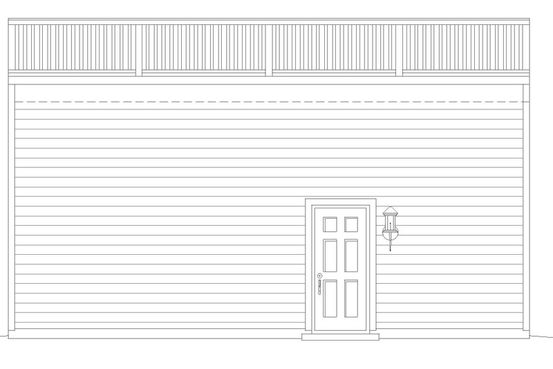 Home Plan - Exterior - Rear Elevation for Contemporary House Plan #932-52, 0 bath
