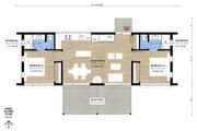 Modern Style House Plan - 2 Beds 2 Baths 870 Sq/Ft Plan #933-11 