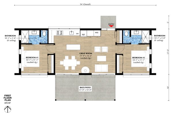 Modern Floor Plan - Main Floor Plan #933-11