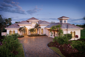 Mediterranean designed with Tuscan styling, elevation