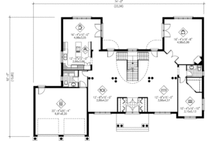 Floor Plan - Main Floor for European House Plan #25-276 - 4 bed, 4 bath