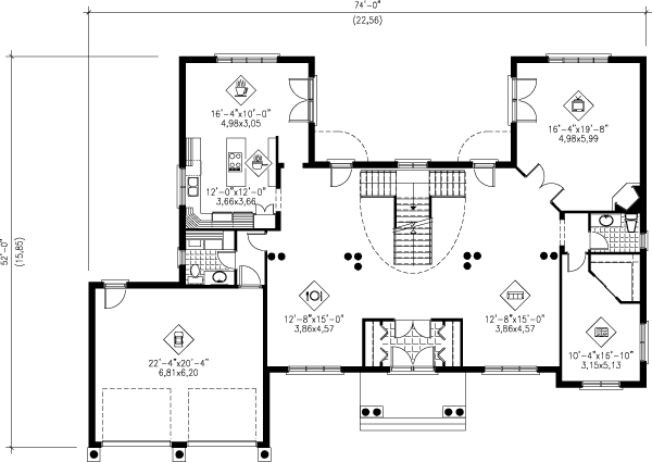 European Floor Plan - Main Floor Plan #25-276