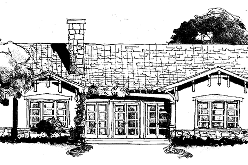 Dream House Plan - Exterior - Rear Elevation for Craftsman House Plan #429-247 - 3 bed, 2.5 bath