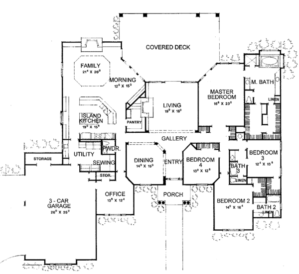 House Design - Mediterranean Floor Plan - Main Floor Plan #472-254