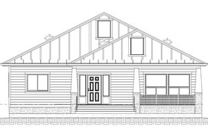 Exterior - Front Elevation 3 for Farmhouse House Plan #1077-5 - 2 bed, 3 bath