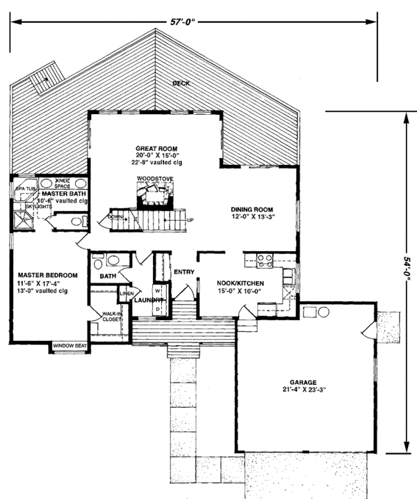 House Plan Design - Prairie Floor Plan - Main Floor Plan #320-1194