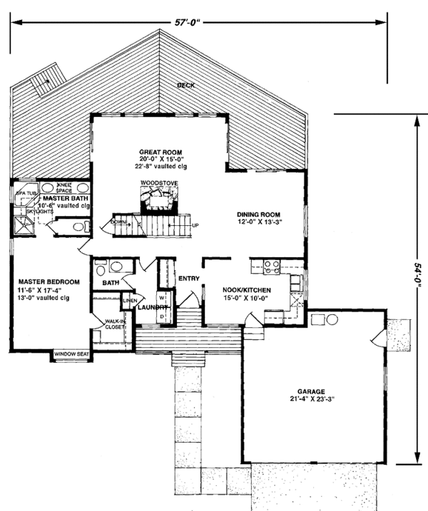 House Blueprint - Prairie Floor Plan - Main Floor Plan #320-1194