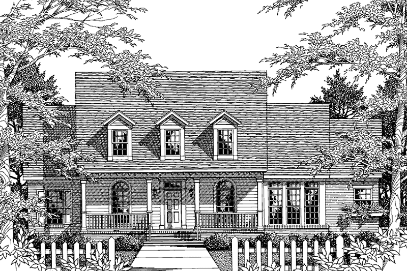 Home Plan - Exterior - Front Elevation 3 for Country House Plan #952-222 - 4 bed, 2.5 bath