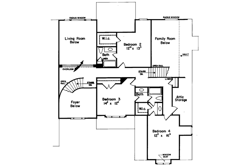 Home Plan - Floor Plan - Upper Floor for Traditional House Plan #927-445 - 4 bed, 3.5 bath