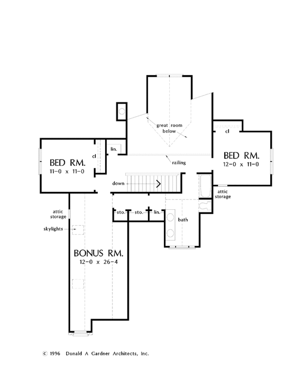 Home Plan - Traditional Floor Plan - Upper Floor Plan #929-384