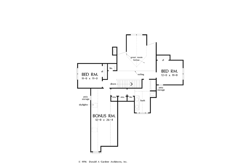 Home Plan - Floor Plan - Upper Floor for Traditional House Plan #929-384 - 3 bed, 2.5 bath