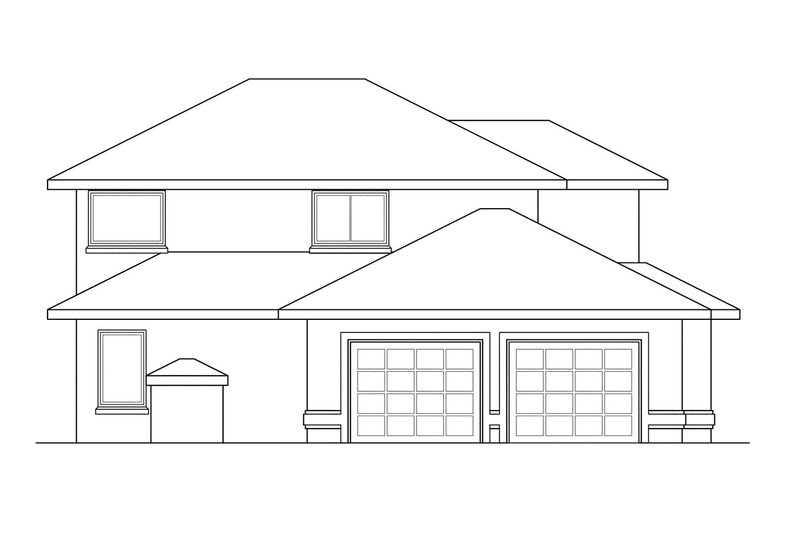 House Plan Design - Exterior - Other Elevation for Mediterranean House Plan #124-299 - 4 bed, 3 bath
