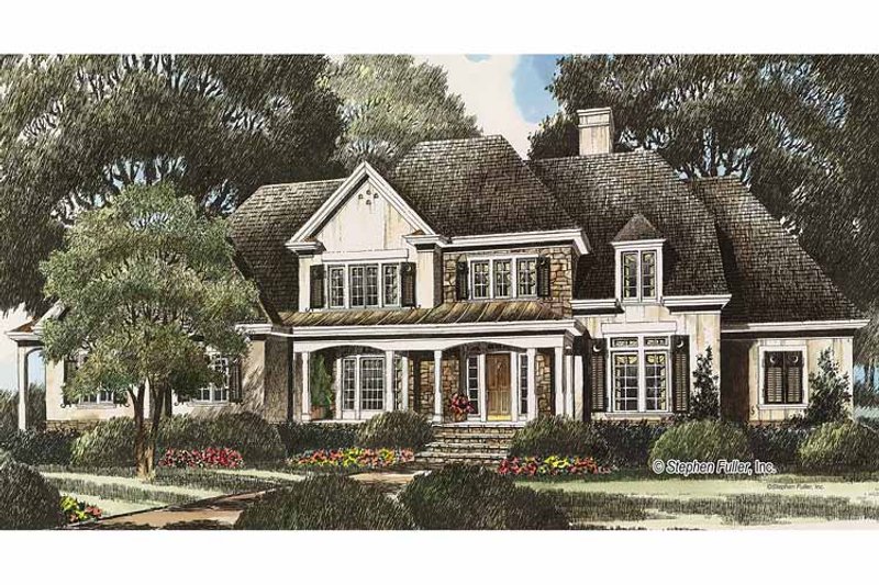 Dream House Plan - Exterior - Front Elevation 3 for Country House Plan #429-348 - 4 bed, 4 bath