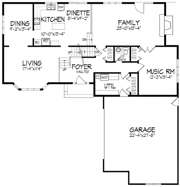 Home Plan - Contemporary Floor Plan - Main Floor Plan #51-814