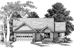 Ranch Exterior - Front Elevation Plan #927-458