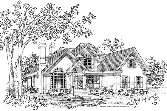 Exterior - Front Elevation 3 for Traditional House Plan #929-249 - 4 bed, 2.5 bath