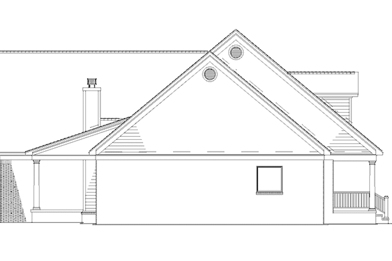 Dream House Plan - Exterior - Other Elevation for Traditional House Plan #17-2780 - 4 bed, 3 bath