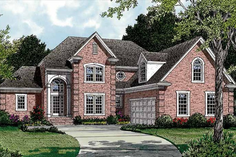 Dream House Plan - Traditional Exterior - Front Elevation Plan #453-405