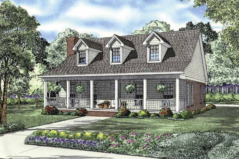Architectural House Design - Country Exterior - Front Elevation Plan #17-2845