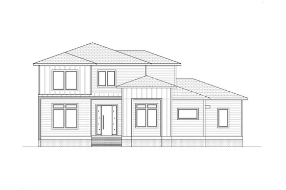 Exterior - Front Elevation 6 for Contemporary House Plan #1080-32 - 5 bed, 4.5 bath