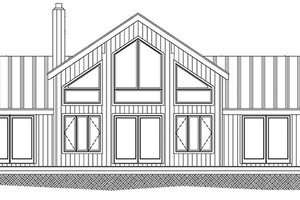 Exterior - Rear Elevation 5 for Contemporary House Plan #1061-8 - 3 bed, 3 bath