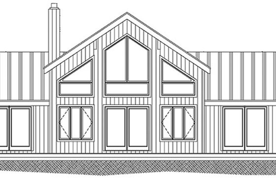 Exterior - Rear Elevation 5 for Contemporary House Plan #1061-8 - 3 bed, 3 bath
