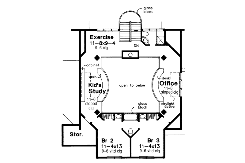Home Plan - Floor Plan - Upper Floor for Contemporary House Plan #320-953 - 3 bed, 4.5 bath