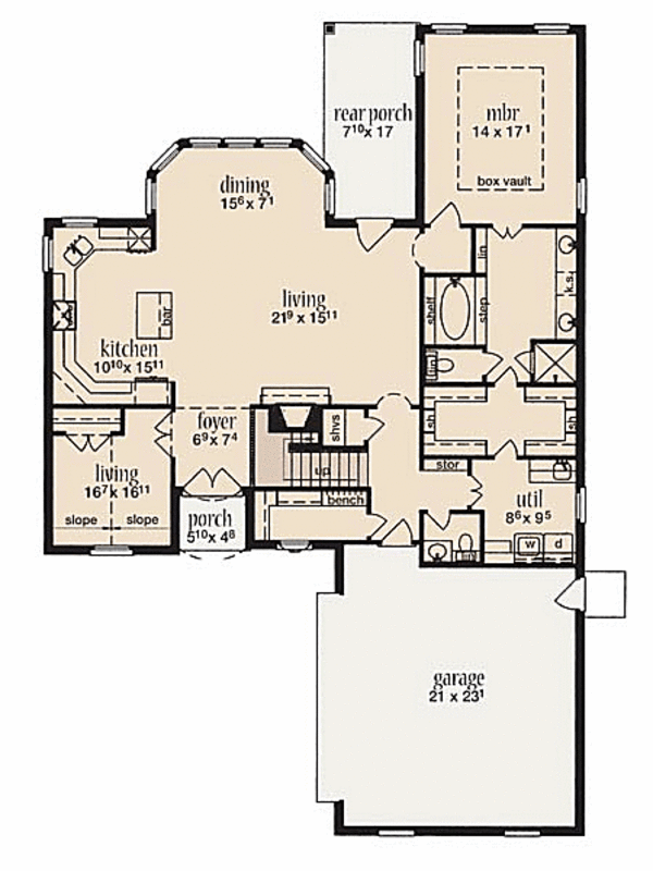 Home Plan - European Floor Plan - Main Floor Plan #36-494